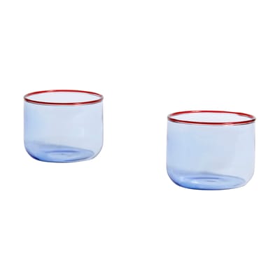 Verre Tint Small verre bleu / Set de 2 - H 5,5 cm / 200 ml - Hay