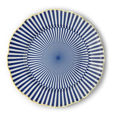 Assiette Arcano céramique bleu blanc / Ø 26,5 cm - Bitossi Home