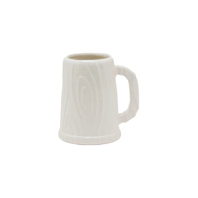 Chope Wood Ware céramique blanc / Porcelaine striée effet bois - Seletti