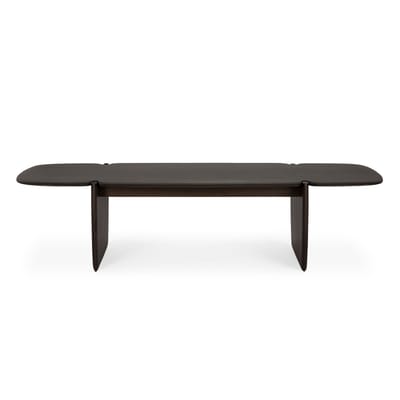 Table basse Polished Imperfect marron noir bois naturel / Acajou - 155 x 58 cm - Ethnicraft