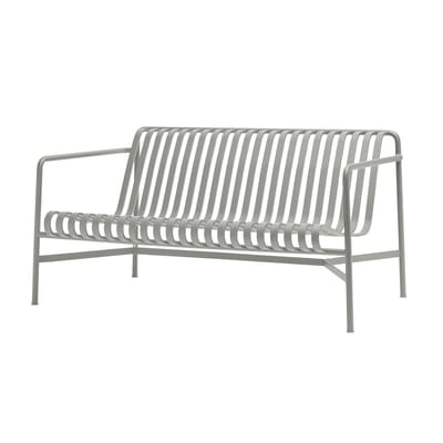 Canapé de jardin 2 places Palissade Lounge métal gris / L 139 cm - Bouroullec, 2016 - Hay
