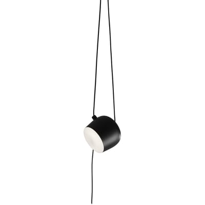 Lampe AIM LED métal noir / À suspendre - Branchement secteur / Ø 24 cm - Flos
