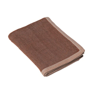 muuto - plaid ripple en tissu, coton couleur marron 28.85 x cm designer margrethe odgaard made in design