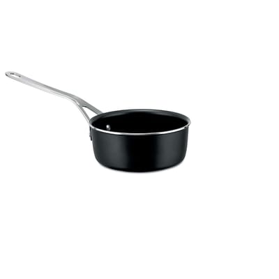 alessi - casserole pots&pans en métal, aluminium 100% recyclé couleur noir 33 x 31.07 13.5 cm designer jasper morrison made in design