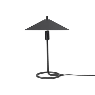 Lampe de table Filo métal noir / Abat-jour carré - Ferm Living