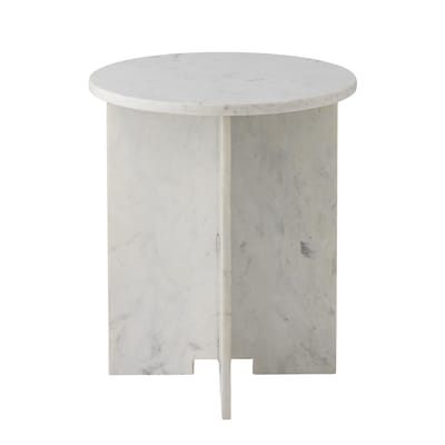Table d'appoint Jasmia pierre blanc / Marbre - Ø 46 x H 53 cm - Bloomingville