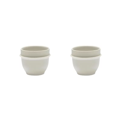 Tasse à espresso Dune céramique blanc / By Kelly Wearstle - Set de 2 - Ø 7,5 x H 6 cm - Serax