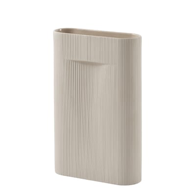 Muuto Beige - Vase Ridge - Earthenware - Designer Studio Kaksikko Small