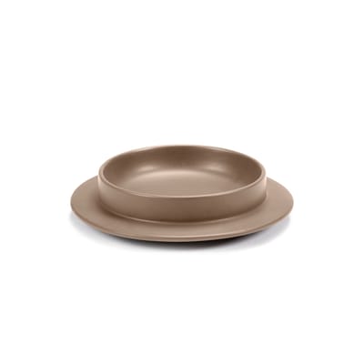 valerie objects - assiette creuse dishes to en céramique, grès couleur beige 22.89 x 4.8 cm designer glenn sestig made in design