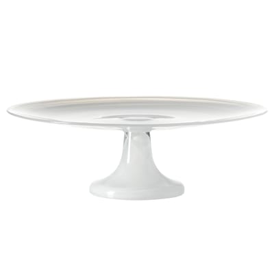 leonardo - plateau à gâteau plat en verre couleur blanc 28.85 x 10 cm made in design