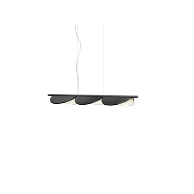 Suspension Almendra Linear S3 métal gris noir / LED - L 128,6 cm / 3 diffuseurs orientables - Flos