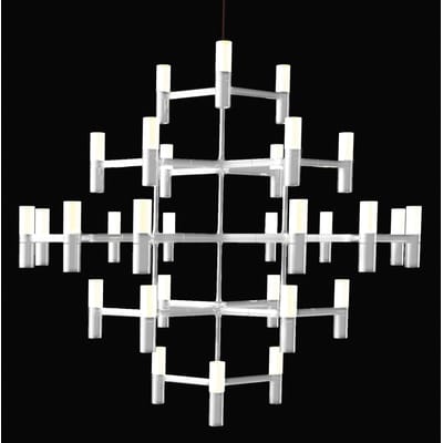 Suspension Crown Major métal blanc / Ø 113 cm - Nemo