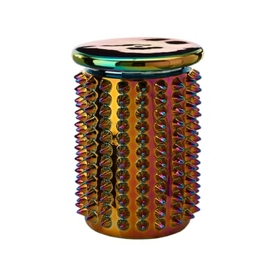 Tabouret Oily Spikes céramique multicolore / Céramique iridescente - Ø32 x H45 cm - Pols Potten