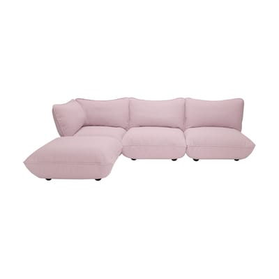 Canapé d'angle Sumo Corner tissu rose / 4 places - 301 x 204,5 cm - Fatboy