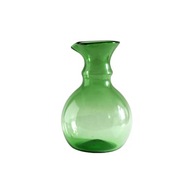 maison dar - carafe verre en verre, soufflé bouche couleur vert 49.32 x 20 cm made in design