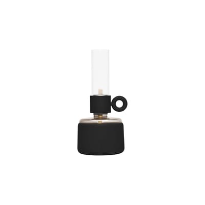 fatboy - lampe à huile flamtastique en plastique, silicone couleur noir 10.5 x 1 22.5 cm made in design