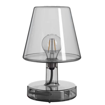 Lampe sans fil rechargeable Transloetje LED plastique gris / Ø 16 x H 25 cm - Fatboy