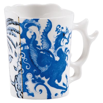 seletti - mug hybrid en céramique, porcelaine couleur multicolore 15 x 9 cm designer studio ctrlzak made in design