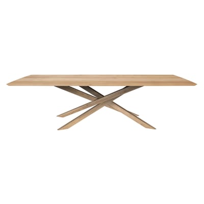 Table rectangulaire Mikado bois naturel / Chêne massif - 280 x 110 cm / 10 personnes - Ethnicraft