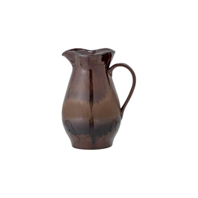 bloomingville - carafe vaisselle en céramique, grès émaillé couleur marron 17 x 14 22.5 cm made in design
