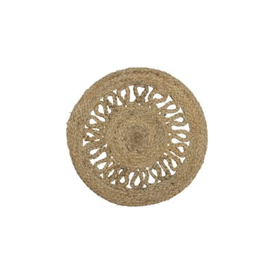 bloomingville - set de table textile en fibre végétale, jute couleur beige 38 x 2 cm made in design