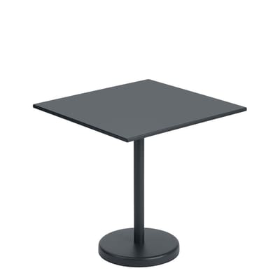 Table carrée Linear Café métal noir / 70 x 70 cm - Muuto
