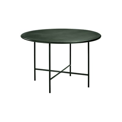 Table ronde Fontainebleau métal vert / Acier perforé - Ø 120 x H 74 cm - Serax