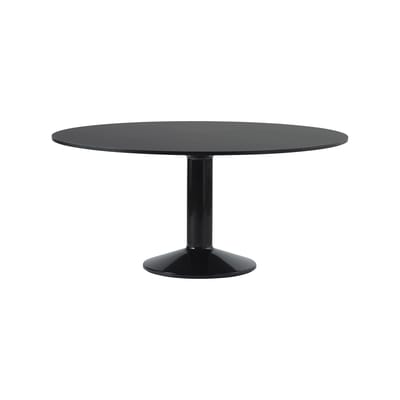 Table ronde Midst plastique noir / Ø 160 cm - Linoleum - Muuto