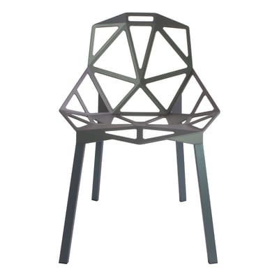 Chaise empilable Chair One métal vert gris / Konstantin Grcic, 2003 - Magis