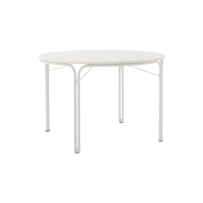 Table ronde Thorvald SC98 métal blanc / Ø 115 cm - &tradition