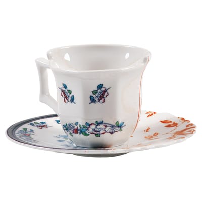 seletti - tasse à café hybrid en céramique, porcelaine couleur multicolore 18 x 25 5.5 cm designer studio ctrlzak made in design