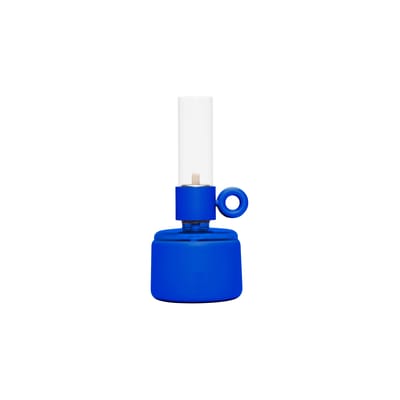Lampe à huile Flamtastique XS 2.0 plastique bleu / Pour l'intérieur - Ø 10,5 x H 22,5 cm - Fatboy