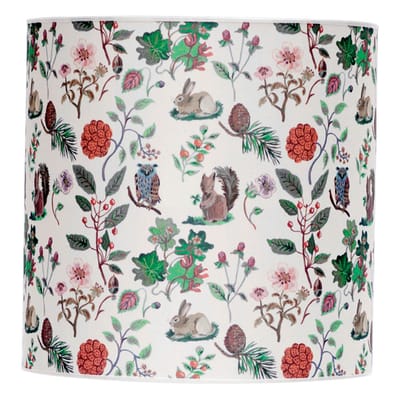 domestic - abat-jour jeannot en tissu, coton sérigraphié couleur multicolore 40 x 30 cm designer nathalie lété made in design