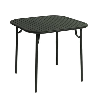 Table carrée Week-End métal vert / 85 x 85 cm - Aluminium - Petite Friture