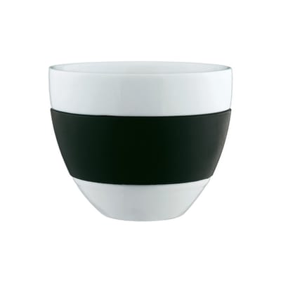 koziol - tasse aroma en céramique, porcelaine couleur noir 20 x 30 8.6 cm designer studio thun made in design