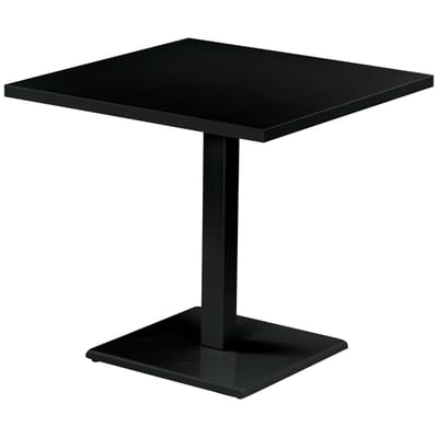 Table carrée Round métal noir / 80 x 80 cm - Emu