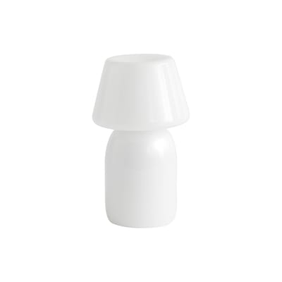 Lampe extérieur sans fil rechargeable Apollo verre blanc / Soufflé bouche - Hay
