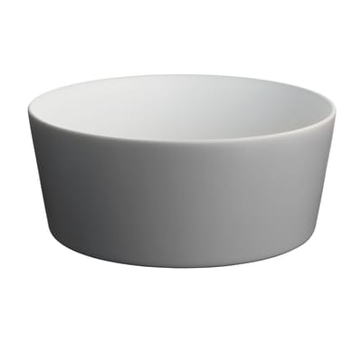 alessi - saladier tonale gris 24 x 25 11 cm designer david chipperfield céramique, céramique stoneware