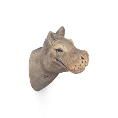 Patère Animal bois multicolore / Hippo - sculpté main - Ferm Living