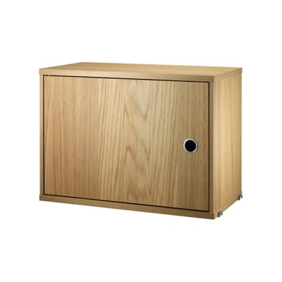 Caisson String® System bois naturel / 1 porte - L 58 x P 30 cm - String Furniture