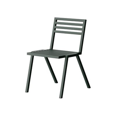 Chaise empilable 19 Outdoors métal vert / Aluminium - NINE