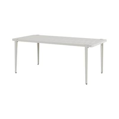 Table rectangulaire Midi métal gris / 190 x 90 cm - 8 personnes - TIPTOE