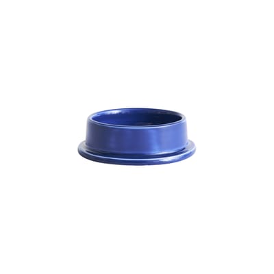 Bougeoir Column Medium céramique bleu / Pour bougie bloc - Ø 11 cm - Hay
