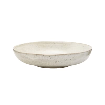 Assiette creuse Pion céramique blanc gris / Ø 19 cm - moucheté - House Doctor