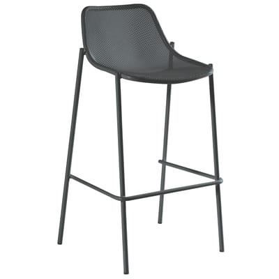 Chaise de bar Round métal / H 78 cm - Emu