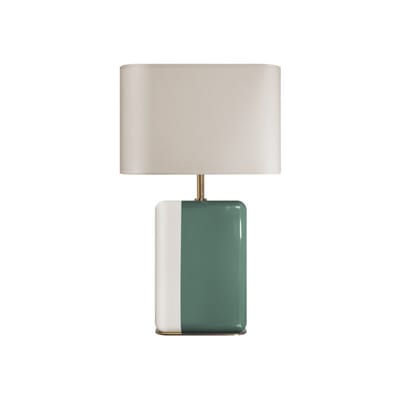 Lampe de table Bourbon tissu bois vert / H 49 cm - RED Edition