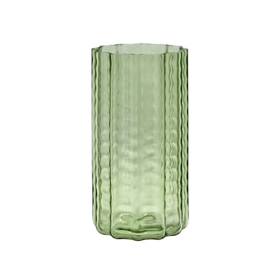Vase Wave 02 verre vert / Ø 15 x H 28 cm - Serax