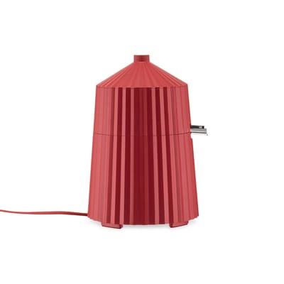 alessi - presse-agrumes électrique plissé rouge 120 x 23.99 28 cm designer michele de lucchi plastique, résine thermoplastique