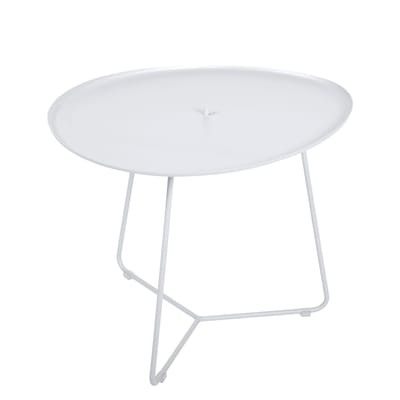 Table basse Cocotte métal blanc / L 55 x H 43,5 cm - Plateau amovible - Fermob