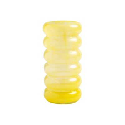 Vase Chubby Large verre jaune / Ø 10 x H 21 cm - & klevering